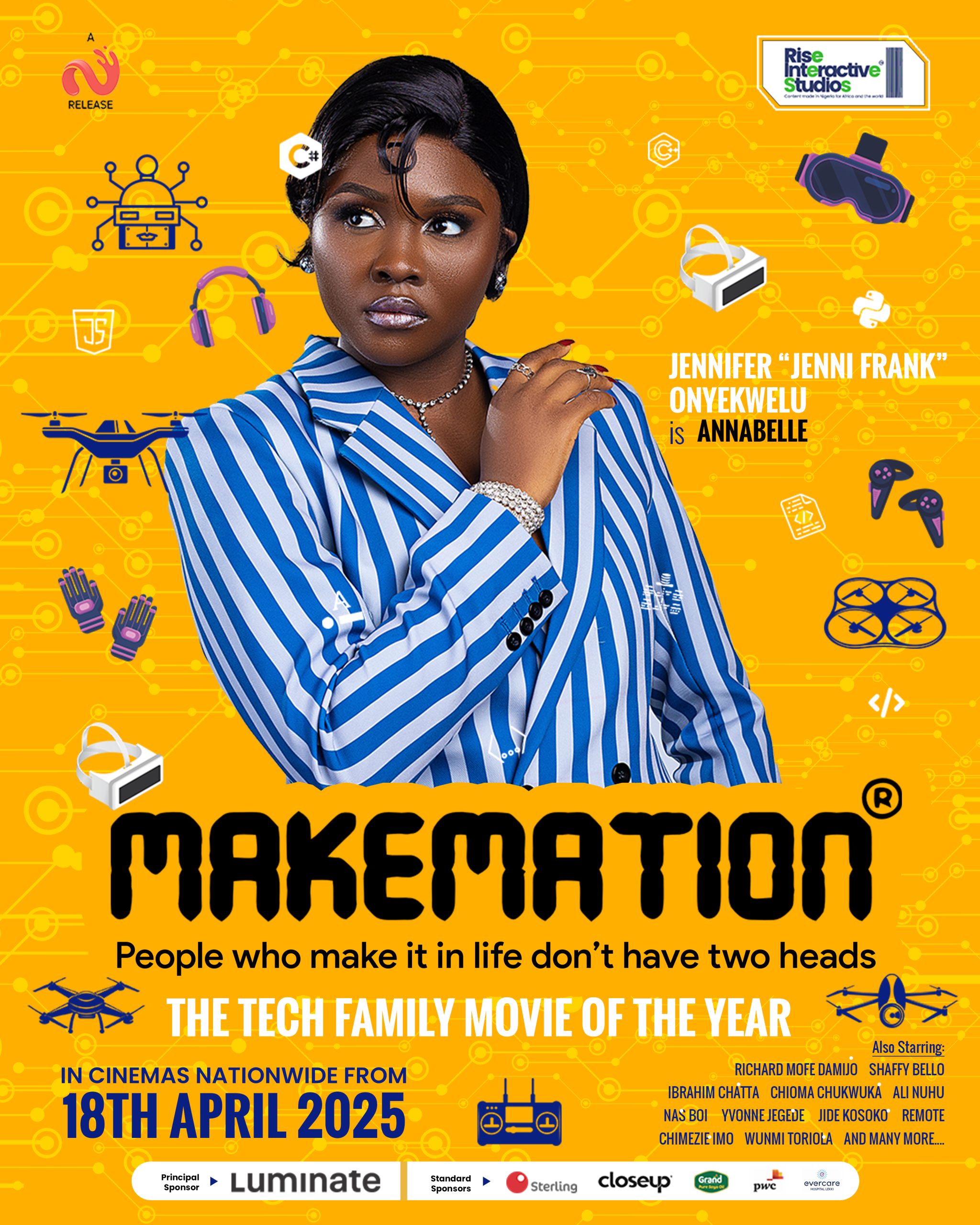 The official Character Poster for Jenni Frank in MAKEMATION.
