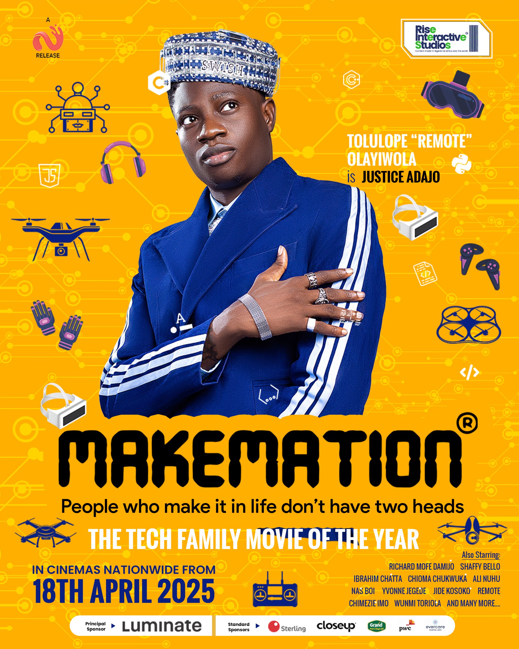 The official character poster for MC Remote in MAKEMATION.