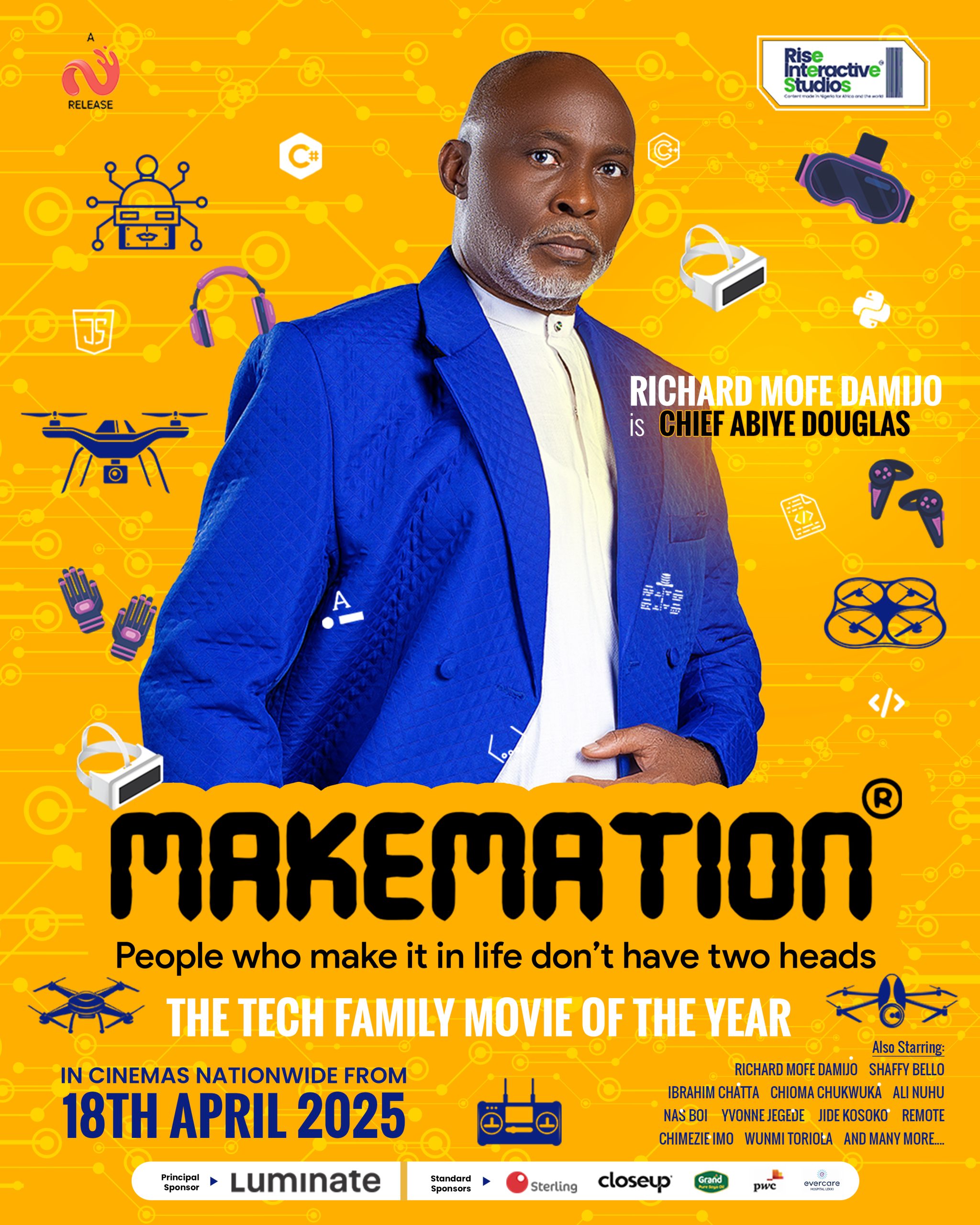 The official Character Poster for Richard Mofe-Damijo in MAKEMATION.