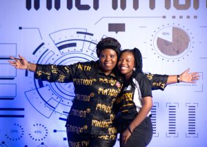 Sapphire Ekeng poses with MAKEMATION EP Toyosi-Akerele Ogunsiji
