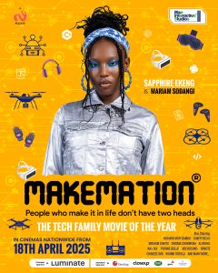 Of of MAKEMATION's two Nollywood Child Stars, Sapphire Ekeng, in her official character poster for the Makemation Film.
