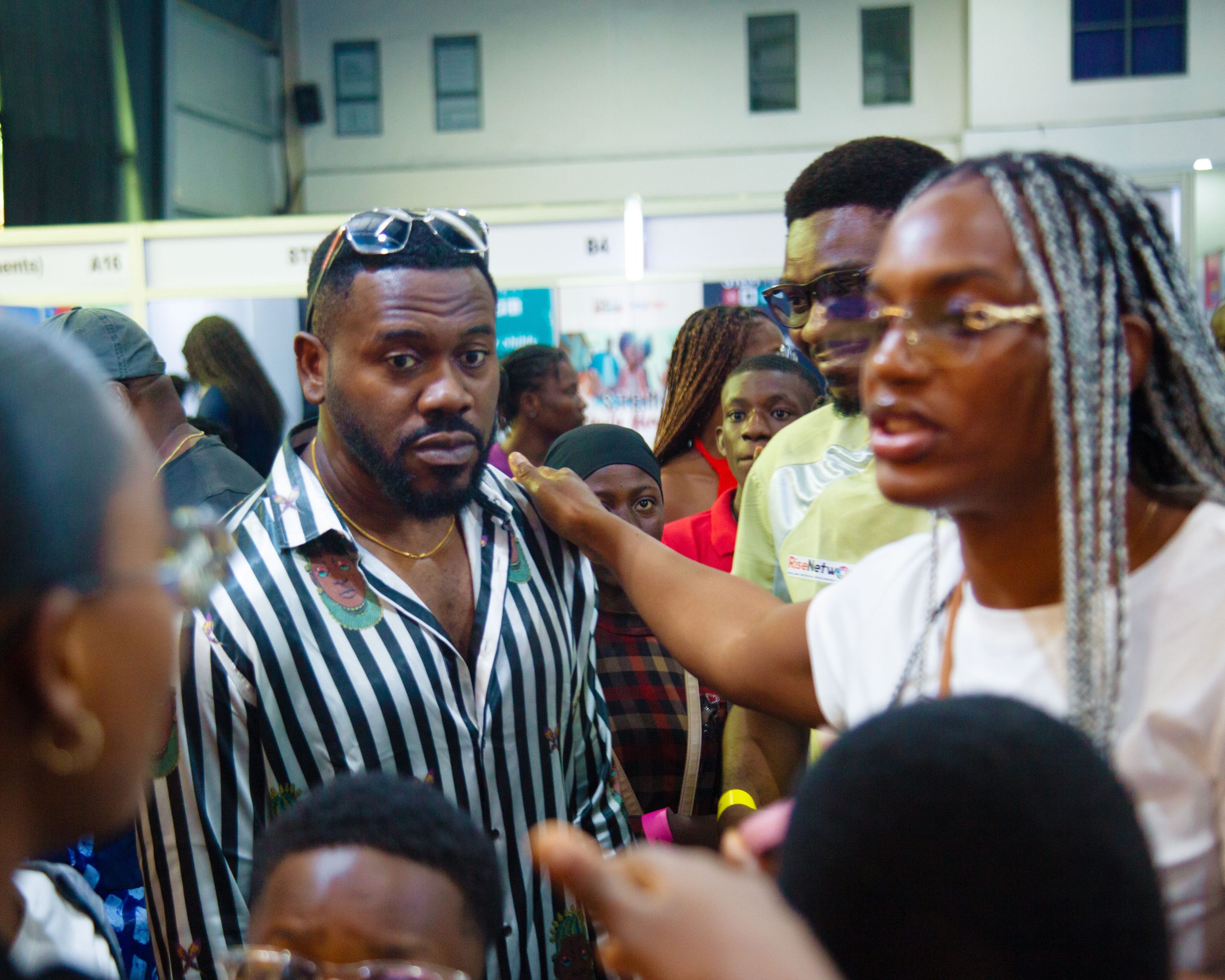 Deyemi Okanlawon at the MAKEMATION booth at STEM Africa Fest 2025, Lagos